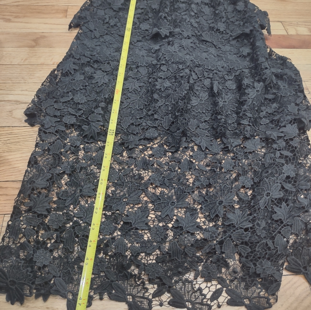 Joie Belisa black 1 shoulder lace cocktail dress $448 - Picture 9 of 12